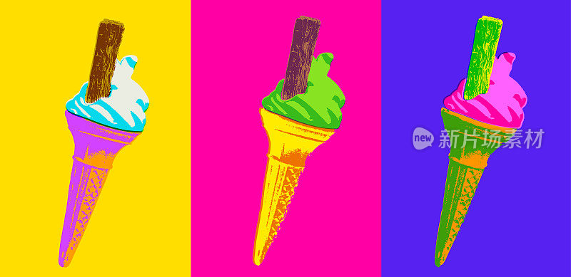 Ice cream cornets or cones